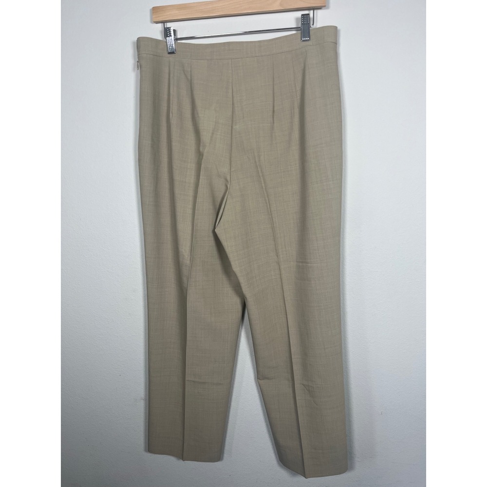 VTG NWOT Talbots Petites Tan Wool Blend Straight Leg Dress Pants Khaki 14P - Picture 4 of 7